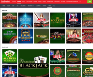 Preview of Ladbrokes casino home page with the welcome bonus