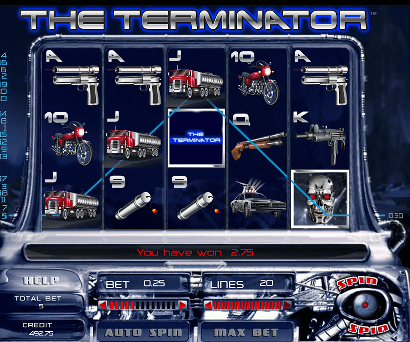 The Terminator slot you can play with Party online