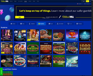 Preview of the home page and welcome offer at WH Casino