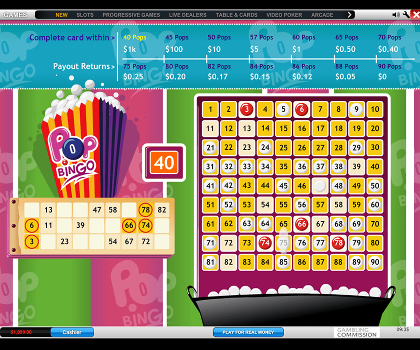 The entertaining Pop Bingo you can play at Titanbet